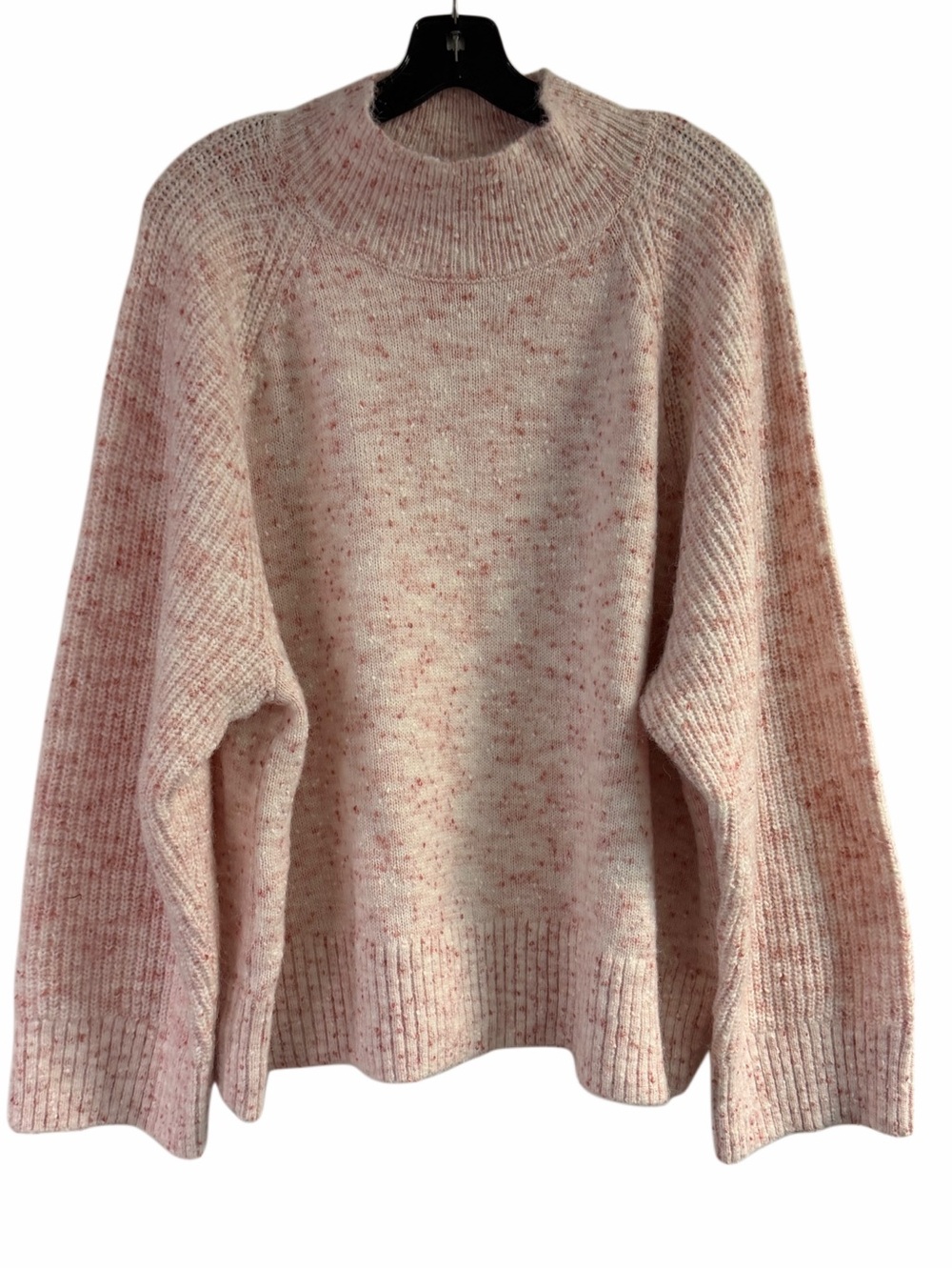 NWT Loft Pink Cozy Thick Boxy Mock Neck Oversized Sweater Size XL